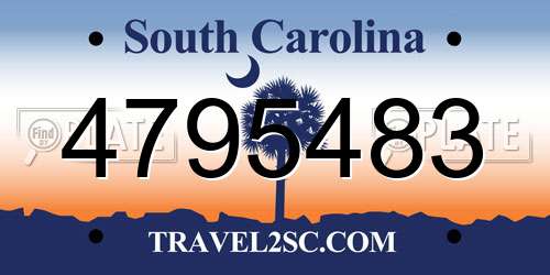 4795483 South Carolina License Plate