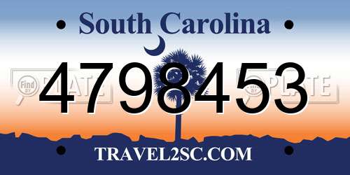 4798453 South Carolina License Plate