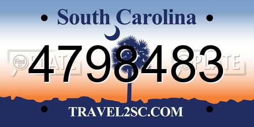 4798483 South Carolina License Plate