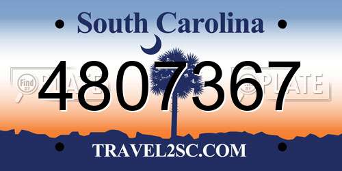 4807367 South Carolina License Plate