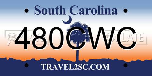 480CWC South Carolina License Plate