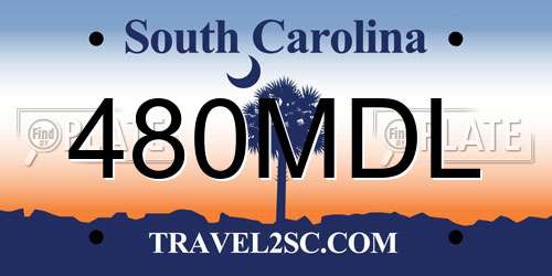 480MDL South Carolina License Plate