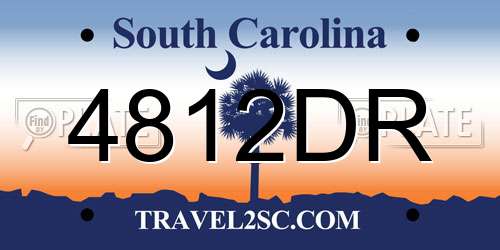 4812DR South Carolina License Plate
