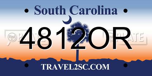 4812OR South Carolina License Plate