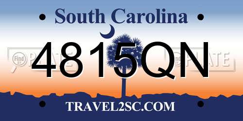 4815QN South Carolina License Plate