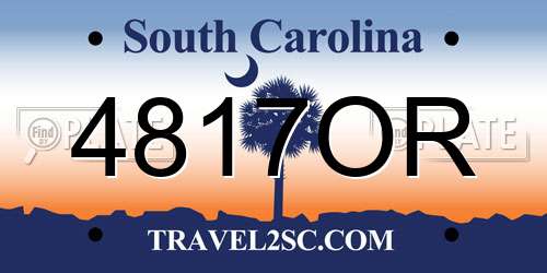 4817OR South Carolina License Plate