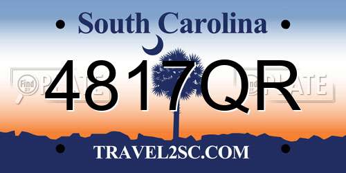 4817QR South Carolina License Plate