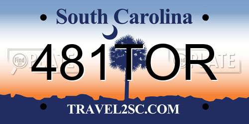 481TOR South Carolina License Plate