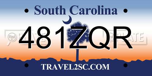 481ZQR South Carolina License Plate
