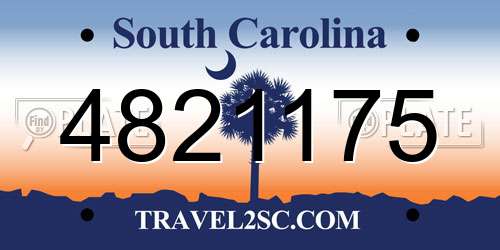 4821175 South Carolina License Plate