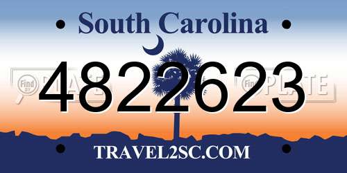 4822623 South Carolina License Plate
