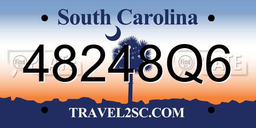 48248Q6 South Carolina License Plate