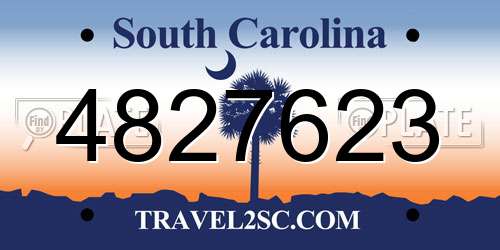 4827623 South Carolina License Plate