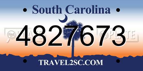 4827673 South Carolina License Plate