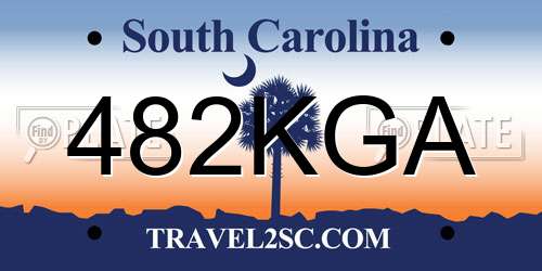482KGA South Carolina License Plate