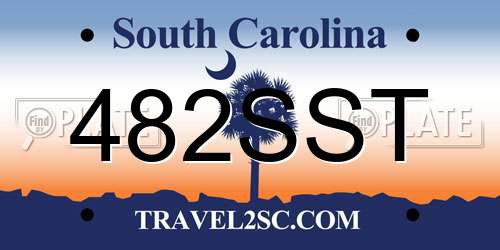 482SST South Carolina License Plate