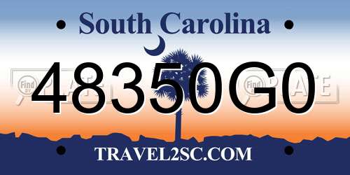 48350G0 South Carolina License Plate