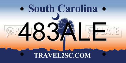 483ALE South Carolina License Plate