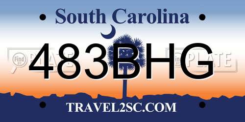 483BHG South Carolina License Plate