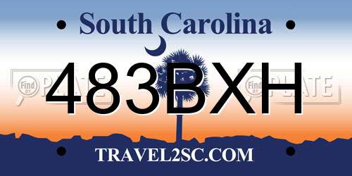 483BXH South Carolina License Plate