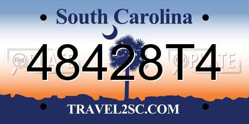 48428T4 South Carolina License Plate
