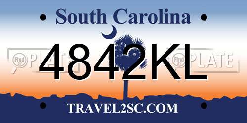 4842KL South Carolina License Plate