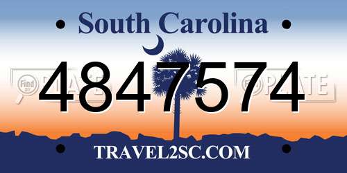 4847574 South Carolina License Plate