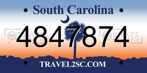 4847874 South Carolina License Plate
