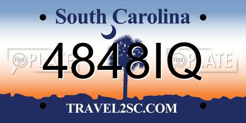 4848IQ South Carolina License Plate