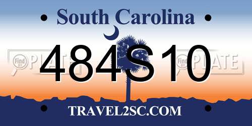 484S10 South Carolina License Plate