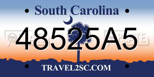 48525A5 South Carolina License Plate