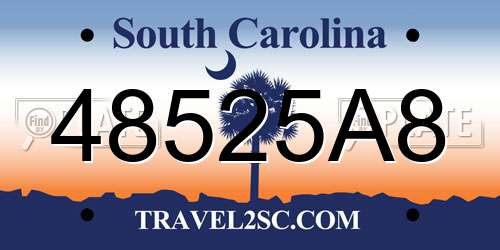 48525A8 South Carolina License Plate