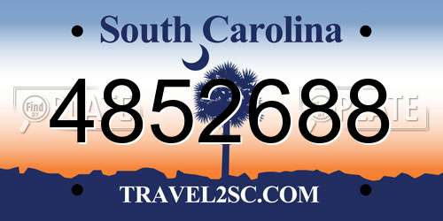 4852688 South Carolina License Plate