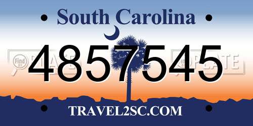 4857545 South Carolina License Plate
