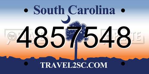 4857548 South Carolina License Plate