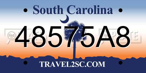 48575A8 South Carolina License Plate