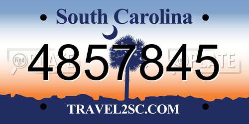 4857845 South Carolina License Plate