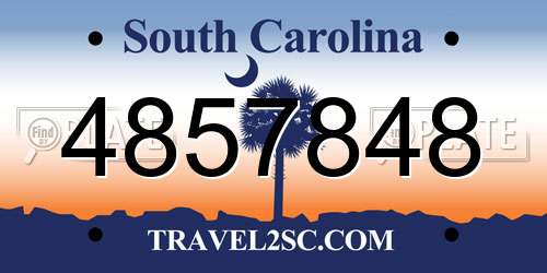 4857848 South Carolina License Plate