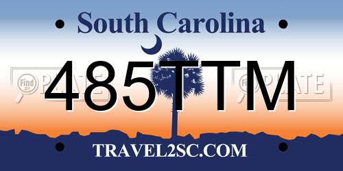 485TTM South Carolina License Plate
