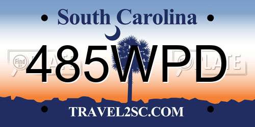485WPD South Carolina License Plate