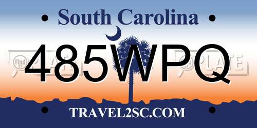 485WPQ South Carolina License Plate