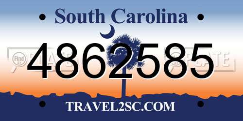 4862585 South Carolina License Plate