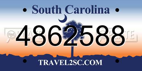 4862588 South Carolina License Plate