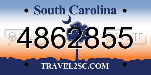 4862855 South Carolina License Plate