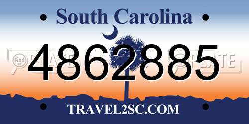 4862885 South Carolina License Plate
