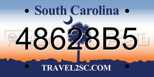 48628B5 South Carolina License Plate