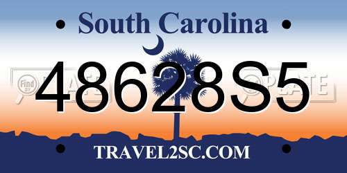 48628S5 South Carolina License Plate