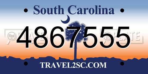 4867555 South Carolina License Plate