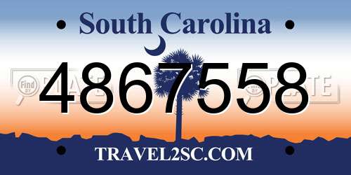 4867558 South Carolina License Plate