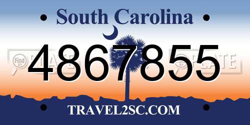 4867855 South Carolina License Plate